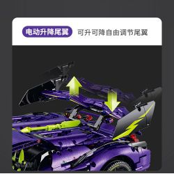 GULY 10635 SIÊU XE LAMBORGHINI PURPLE BULL 1:8 tỷ lệ 1:8 bộ đồ chơi xếp lắp ráp ghép mô hình Technic Kỹ Thuật Công Nghệ Cao Mô Hình Phương Tiện 3654 khối