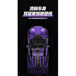 GULY 10635 SIÊU XE LAMBORGHINI PURPLE BULL 1:8 tỷ lệ 1:8 bộ đồ chơi xếp lắp ráp ghép mô hình Technic Kỹ Thuật Công Nghệ Cao Mô Hình Phương Tiện 3654 khối
