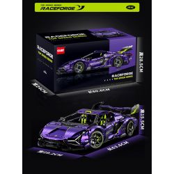 GULY 10635 SIÊU XE LAMBORGHINI PURPLE BULL 1:8 tỷ lệ 1:8 bộ đồ chơi xếp lắp ráp ghép mô hình Technic Kỹ Thuật Công Nghệ Cao Mô Hình Phương Tiện 3654 khối