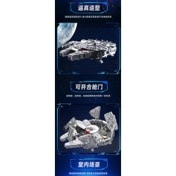 GAOMISI T2042 2042 CHIM ƯNG THIÊN NIÊN KỶ bộ đồ chơi xếp lắp ráp ghép mô hình Star Wars MILLENNIUM FALCON Chiến Tranh Giữa Các Vì Sao 2306 khối