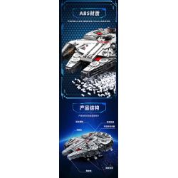 GAOMISI T2042 2042 CHIM ƯNG THIÊN NIÊN KỶ bộ đồ chơi xếp lắp ráp ghép mô hình Star Wars MILLENNIUM FALCON Chiến Tranh Giữa Các Vì Sao 2306 khối