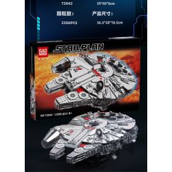GAOMISI T2042 2042 CHIM ƯNG THIÊN NIÊN KỶ bộ đồ chơi xếp lắp ráp ghép mô hình Star Wars MILLENNIUM FALCON Chiến Tranh Giữa Các Vì Sao 2306 khối