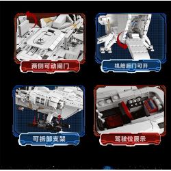 GAOMISI T2043 2043 DAO CẠO XƯƠNG bộ đồ chơi xếp lắp ráp ghép mô hình Star Wars STARPLAN Chiến Tranh Giữa Các Vì Sao 2248 khối