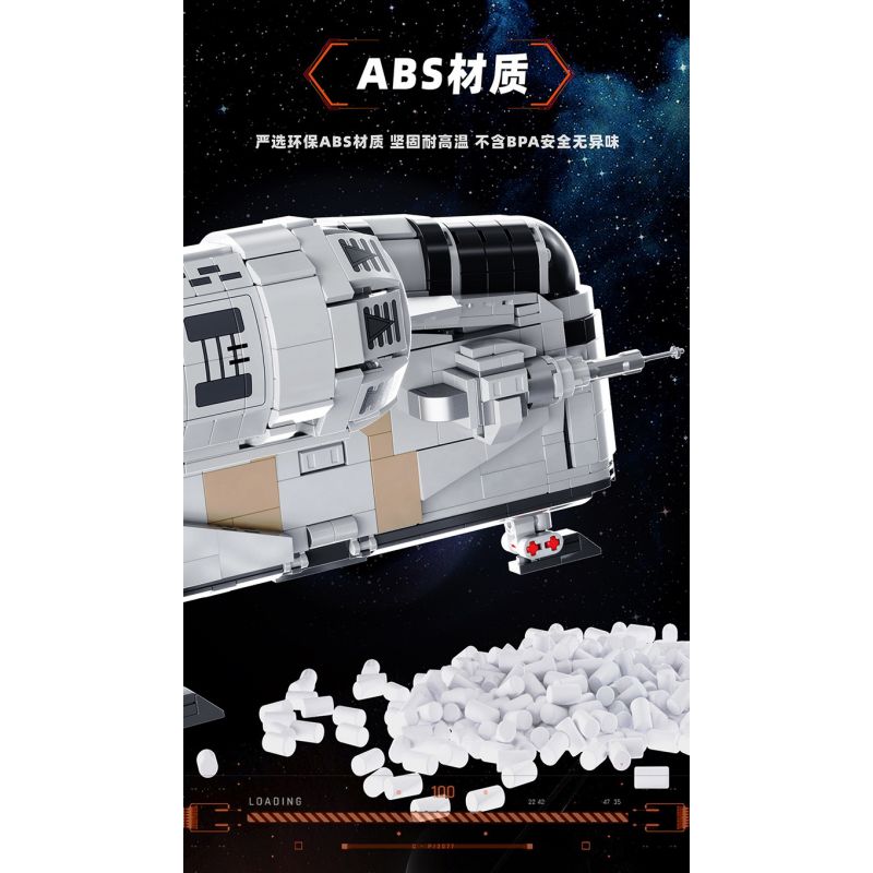 GAOMISI T2043 2043 DAO CẠO XƯƠNG bộ đồ chơi xếp lắp ráp ghép mô hình Star Wars STARPLAN Chiến Tranh Giữa Các Vì Sao 2248 khối