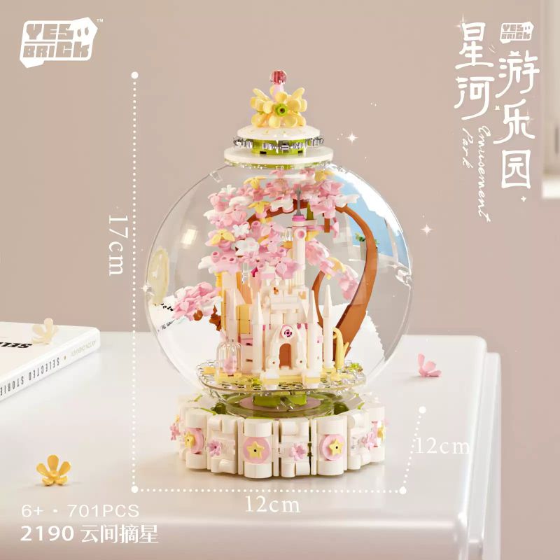 WEILE CREATION 2190 CÔNG VIÊN GIẢI TRÍ GALAXY VƯƠN TỚI NHỮNG VÌ SAO TRÊN MÂY bộ đồ chơi xếp lắp ráp ghép mô hình 701 khối