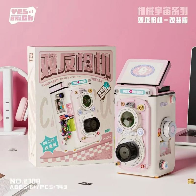 WEILE CREATION 2188 VŨ TRỤ CƠ HỌC PHIÊN BẢN SỬA ĐỔI CAMERA PHẢN XẠ ĐÔI bộ đồ chơi xếp lắp ráp ghép mô hình 743 khối