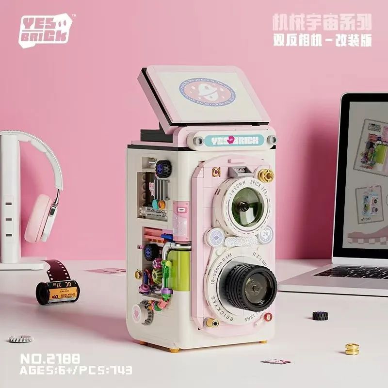 WEILE CREATION 2188 VŨ TRỤ CƠ HỌC PHIÊN BẢN SỬA ĐỔI CAMERA PHẢN XẠ ĐÔI bộ đồ chơi xếp lắp ráp ghép mô hình 743 khối