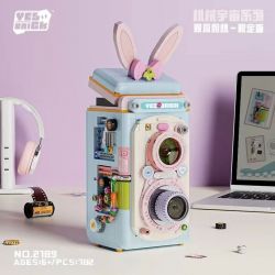 WEILE CREATION 2189 VŨ TRỤ CƠ HỌC CAMERA PHẢN XẠ ĐÔI PHIÊN BẢN GIỚI HẠN bộ đồ chơi xếp lắp ráp ghép mô hình 782 khối