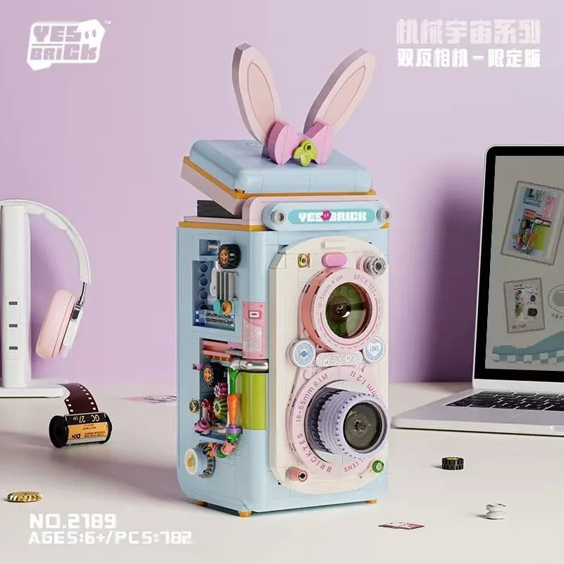 WEILE CREATION 2189 VŨ TRỤ CƠ HỌC CAMERA PHẢN XẠ ĐÔI PHIÊN BẢN GIỚI HẠN bộ đồ chơi xếp lắp ráp ghép mô hình 782 khối