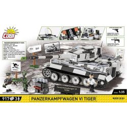 COBI 3122 XE TĂNG HẠNG NẶNG TIGER PANZER VI tỷ lệ 1:35 bộ đồ chơi xếp lắp ráp ghép mô hình Military Army PANZERKAMPFWAGEN VI TIGER - LIMITED EDITION Quân Sự Bộ Đội 917 khối