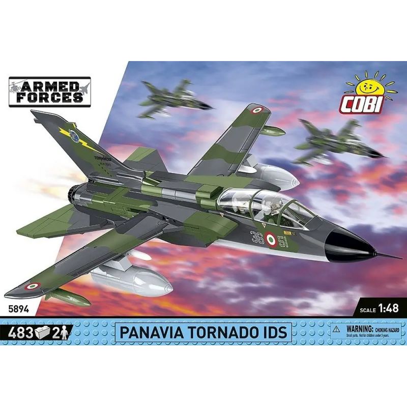 COBI 5894 MÁY BAY CHIẾN ĐẤU LỐC XOÁY tỷ lệ 1:48 bộ đồ chơi xếp lắp ráp ghép mô hình Military Army PANAVIA TORNADO IDS Quân Sự Bộ Đội 493 khối