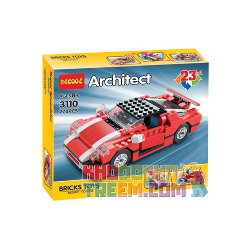 NOT Lego SUPER SPEEDSTER 5867 Decool 31010 3110 Jisi 31010 3110 IBLOCK PL-920-32 920-32 PL920-32 xếp lắp ráp ghép mô hình XE ĐUA THỂ THAO SUV SIÊU TỐC ĐỘ Creator Sáng Tạo 278 khối