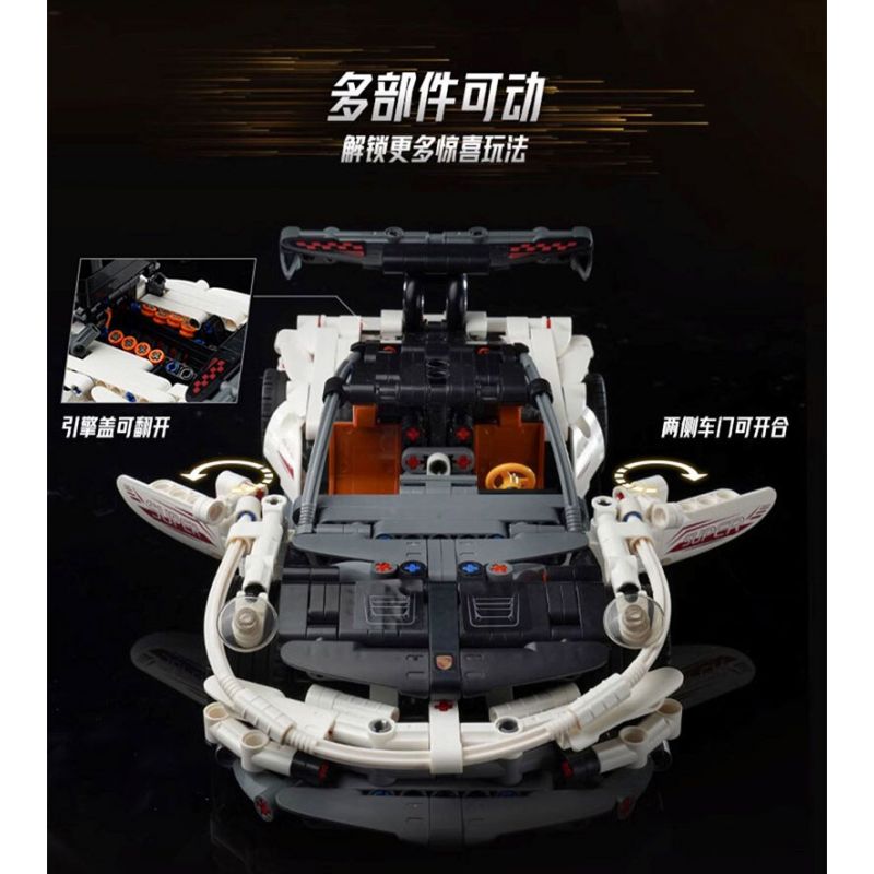 QMAN ENLIGHTEN KEEPPLEY 91007 TỐC ĐỘ TÍCH LŨY BÃO BÙNG bộ đồ chơi xếp lắp ráp ghép mô hình Technic Kỹ Thuật Công Nghệ Cao Mô Hình Phương Tiện 821 khối