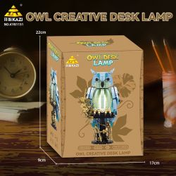 Kazi KY81151 81151 ĐÈN BÀN ĐẠI BÀNG MÈO bộ đồ chơi xếp lắp ráp ghép mô hình OWL DESK LAMP 545 khối