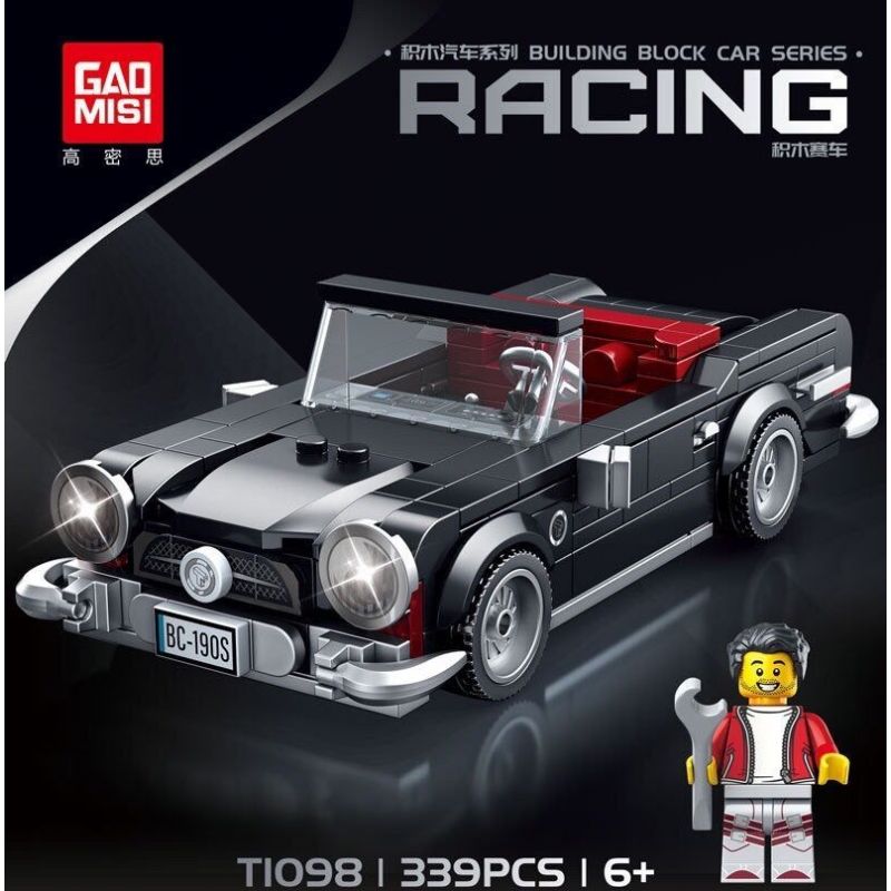 GAOMISI T1098 1098 MERCEDES-BENZ 190SL MUI TRẦN bộ đồ chơi xếp lắp ráp ghép mô hình Speed Champions Racing Cars Đua Xe Công Thức 339 khối
