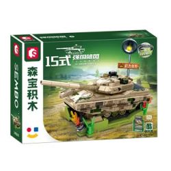 SEMBO 203196 LÍNH HẠNG TRUNG XE TĂNG NHẸ LOẠI 15 bộ đồ chơi xếp lắp ráp ghép mô hình Military Army Quân Sự Bộ Đội 260 khối