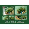 SEMBO 203196 LÍNH HẠNG TRUNG XE TĂNG NHẸ LOẠI 15 bộ đồ chơi xếp lắp ráp ghép mô hình Military Army Quân Sự Bộ Đội 260 khối