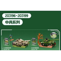 SEMBO 203196 LÍNH HẠNG TRUNG XE TĂNG NHẸ LOẠI 15 bộ đồ chơi xếp lắp ráp ghép mô hình Military Army Quân Sự Bộ Đội 260 khối