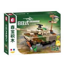 SEMBO 203198 ZHONGBING LOẠI XE TĂNG CHIẾN ĐẤU CHÍNH 88 bộ đồ chơi xếp lắp ráp ghép mô hình Military Army Quân Sự Bộ Đội 252 khối