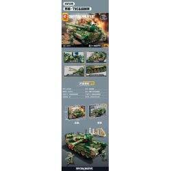 SEMBO 207225 CHIẾN TRANH SINH TỒN XE TĂNG ĐẤU CHÍNH CỦA LIÊN XEL T90 bộ đồ chơi xếp lắp ráp ghép mô hình Military Army Quân Sự Bộ Đội 765 khối