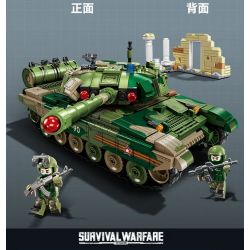 SEMBO 207225 CHIẾN TRANH SINH TỒN XE TĂNG ĐẤU CHÍNH CỦA LIÊN XEL T90 bộ đồ chơi xếp lắp ráp ghép mô hình Military Army Quân Sự Bộ Đội 765 khối