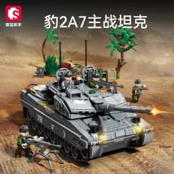 SEMBO 207217 CHIẾN TRANH SINH TỒN XE TĂNG ĐẤU CHỦ LỰC LEOPARD 2A7 CỦA ĐỨC bộ đồ chơi xếp lắp ráp ghép mô hình Military Army Quân Sự Bộ Đội 804 khối