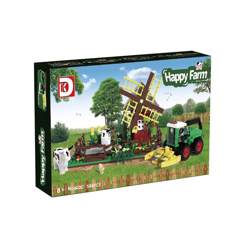  DK 6020 Happy Farm Xếp hình lắp ráp ghép mô hình Cối xay gió trang trại