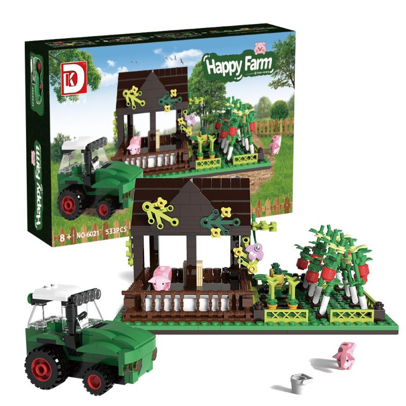 DK 6021 CHUỒNG LỢN TRANG TRẠI bộ đồ chơi xếp lắp ráp ghép mô hình City HAPPY FARM Thành Phố 533 khối