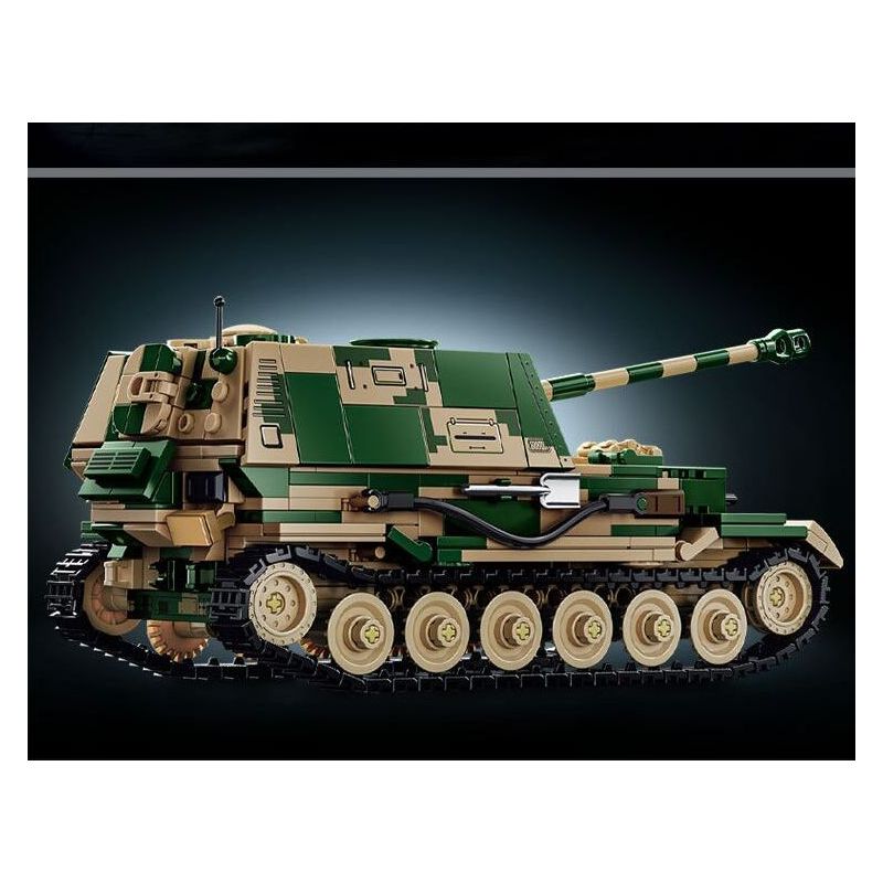 LE YI 66059 XE MÁY BAY CHIẾN ĐẤU TĂNG PIXEL bộ đồ chơi xếp lắp ráp ghép mô hình Military Army ELEPHANT TANK DESTROYER Quân Sự Bộ Đội 826 khối