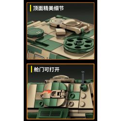 LE YI 66059 XE MÁY BAY CHIẾN ĐẤU TĂNG PIXEL bộ đồ chơi xếp lắp ráp ghép mô hình Military Army ELEPHANT TANK DESTROYER Quân Sự Bộ Đội 826 khối