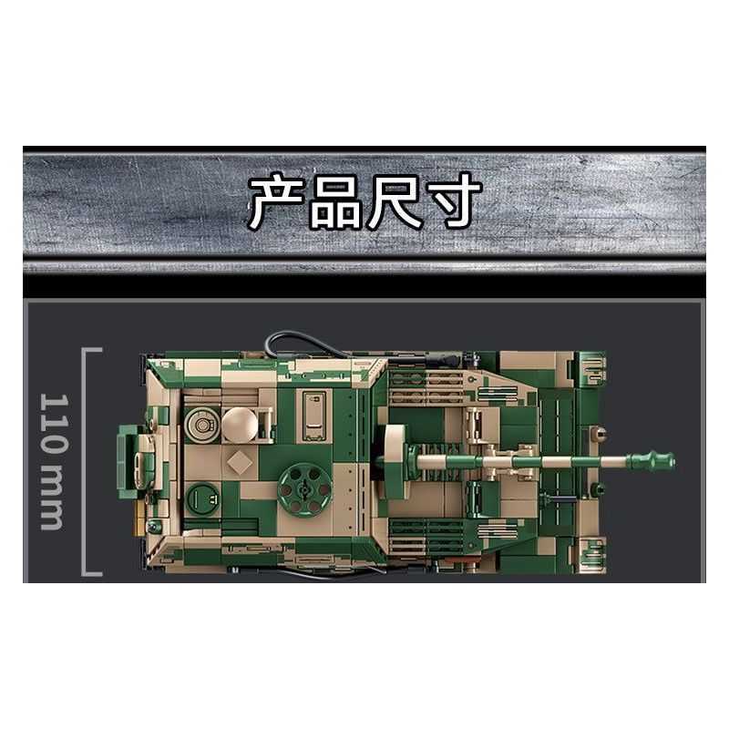 LE YI 66059 XE MÁY BAY CHIẾN ĐẤU TĂNG PIXEL bộ đồ chơi xếp lắp ráp ghép mô hình Military Army ELEPHANT TANK DESTROYER Quân Sự Bộ Đội 826 khối