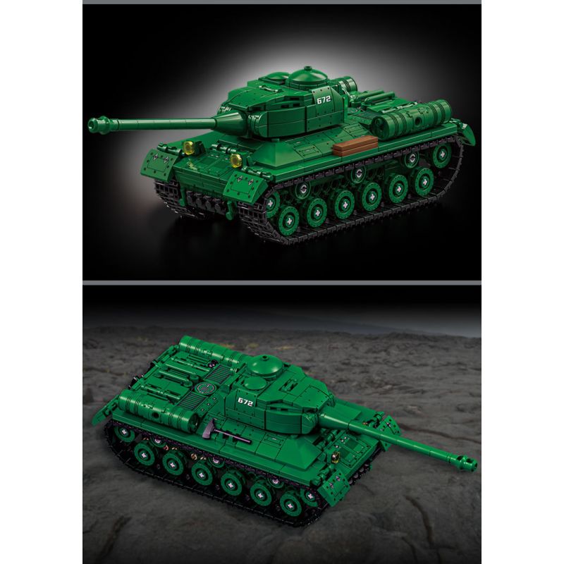LE YI 66072 IS-2 BỂ NẶNG bộ đồ chơi xếp lắp ráp ghép mô hình Military Army IS-2 HEAVY TANK Quân Sự Bộ Đội 752 khối