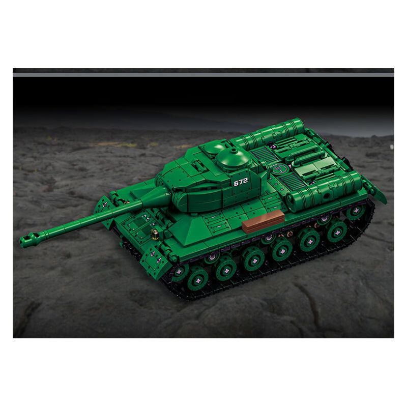 LE YI 66072 IS-2 BỂ NẶNG bộ đồ chơi xếp lắp ráp ghép mô hình Military Army IS-2 HEAVY TANK Quân Sự Bộ Đội 752 khối