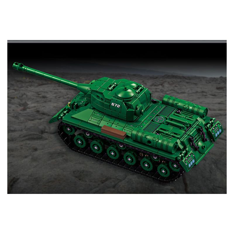 LE YI 66072 IS-2 BỂ NẶNG bộ đồ chơi xếp lắp ráp ghép mô hình Military Army IS-2 HEAVY TANK Quân Sự Bộ Đội 752 khối
