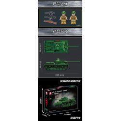 LE YI 66072 IS-2 BỂ NẶNG bộ đồ chơi xếp lắp ráp ghép mô hình Military Army IS-2 HEAVY TANK Quân Sự Bộ Đội 752 khối