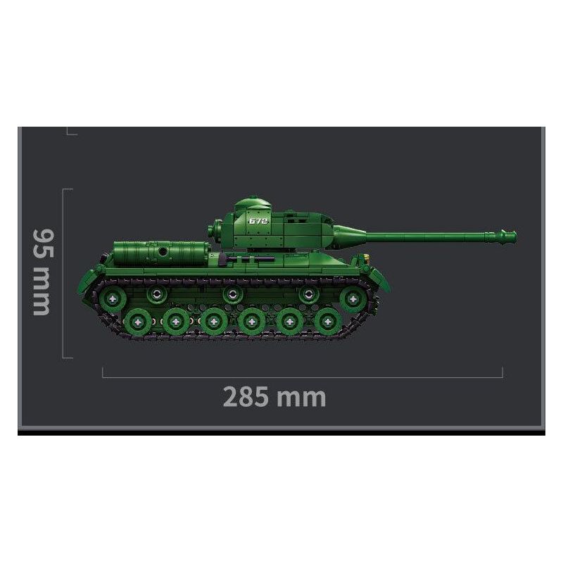 LE YI 66072 IS-2 BỂ NẶNG bộ đồ chơi xếp lắp ráp ghép mô hình Military Army IS-2 HEAVY TANK Quân Sự Bộ Đội 752 khối