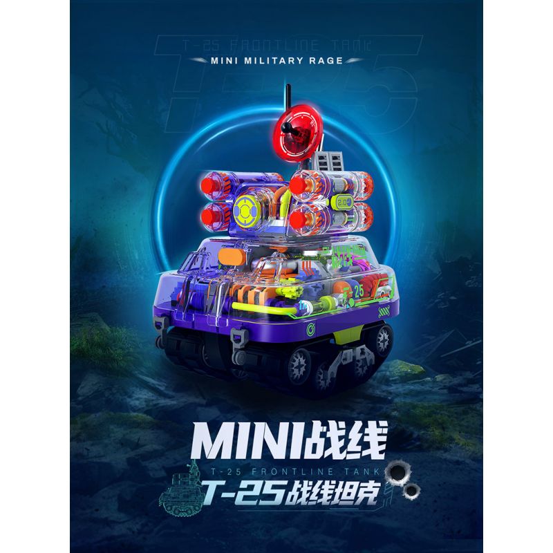 IBLOCK IB1301-1 1301-1 MẶT TRƯỚC MINI XE TĂNG T-25 bộ đồ chơi xếp lắp ráp ghép mô hình MINI MILITARY RAGE
