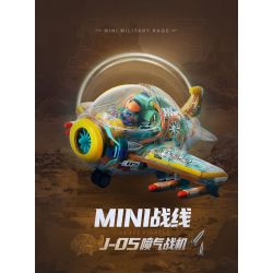 IBLOCK IB1301-3 1301-3 MẶT TRẬN MINI MÁY BAY CHIẾN ĐẤU J-05 JET bộ đồ chơi xếp lắp ráp ghép mô hình MINI MILITARY RAGE