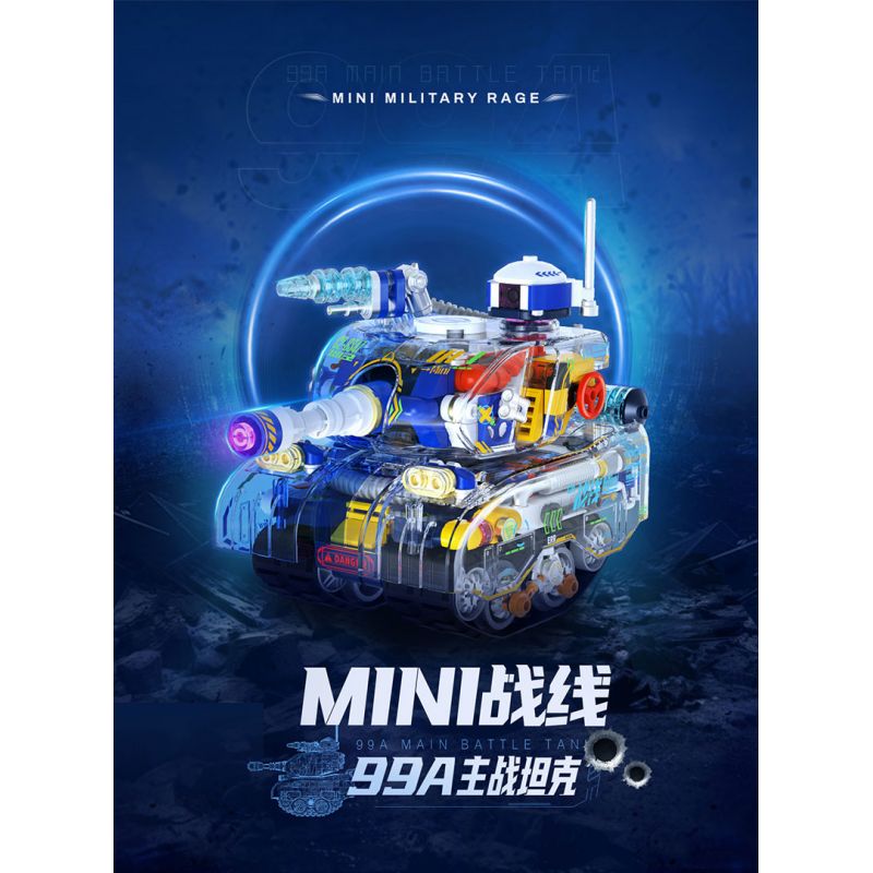 IBLOCK IB1301-4 1301-4 MẶT TRẬN MINI XE TĂNG CHIẾN ĐẤU CHỦ LỰC 99A bộ đồ chơi xếp lắp ráp ghép mô hình MINI MILITARY RAGE