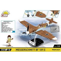 COBI 5761 MECE SCHMIDT BF-109 G 1:32 tỷ lệ 1:32 bộ đồ chơi xếp lắp ráp ghép mô hình Military Army MESSERSCHMITT BF 109 G Quân Sự Bộ Đội 350 khối