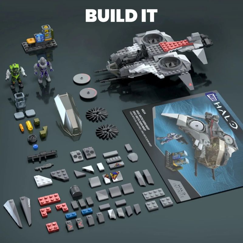 MEGA BLOKS HXT00 HALO ONG ĐỐT BẮC CỰC CỦA UNSC bộ đồ chơi xếp lắp ráp ghép mô hình Movie & Game HALO UNSC ARCTIC BURN WASP Phim Và Trò Chơi 342 khối