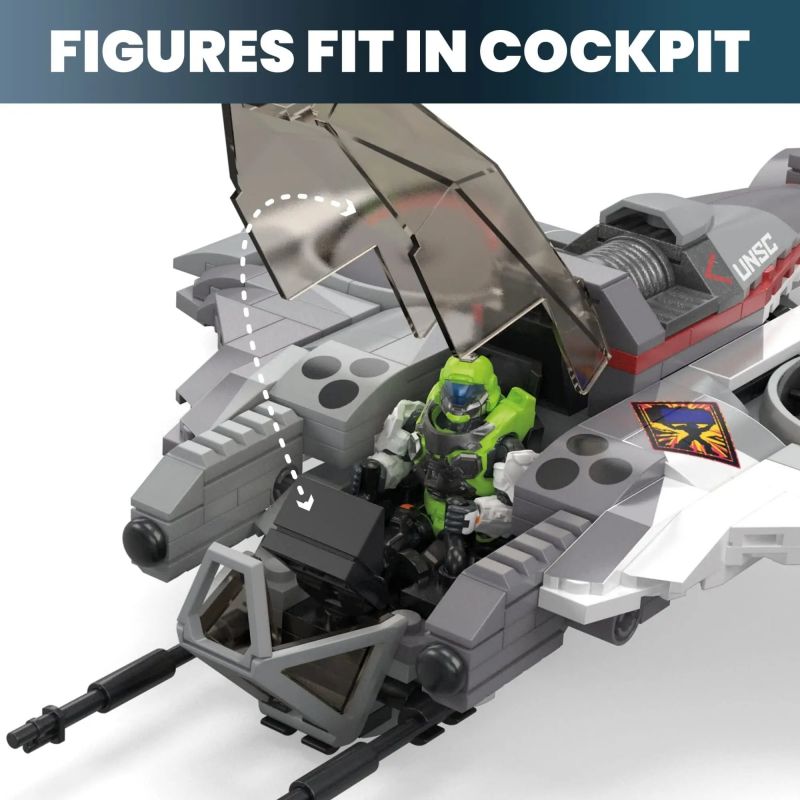 MEGA BLOKS HXT00 HALO ONG ĐỐT BẮC CỰC CỦA UNSC bộ đồ chơi xếp lắp ráp ghép mô hình Movie & Game HALO UNSC ARCTIC BURN WASP Phim Và Trò Chơi 342 khối