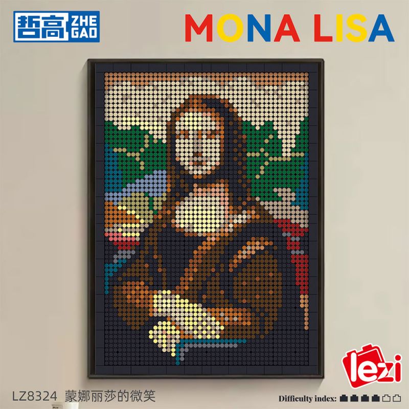 ZHEGAO LZ8324 8324 NỤ CƯỜI CỦA MONA LISA bộ đồ chơi xếp lắp ráp ghép mô hình Art MONALISA 3624 khối