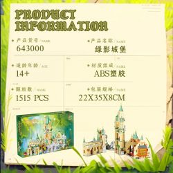 ZHEGAO 643000 LÂU ĐÀI MÀU XANH LÁ CÂY bộ đồ chơi xếp lắp ráp ghép mô hình The Lord Of The Rings GREEN SHADOW CASTLE Chúa Nhẫn 1515 khối