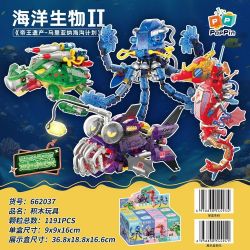 ZHEGAO 662037 SEA LIFE 2 4 MẪU bộ đồ chơi xếp lắp ráp ghép mô hình 1191 khối