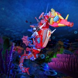 ZHEGAO 662037 SEA LIFE 2 4 MẪU bộ đồ chơi xếp lắp ráp ghép mô hình 1191 khối