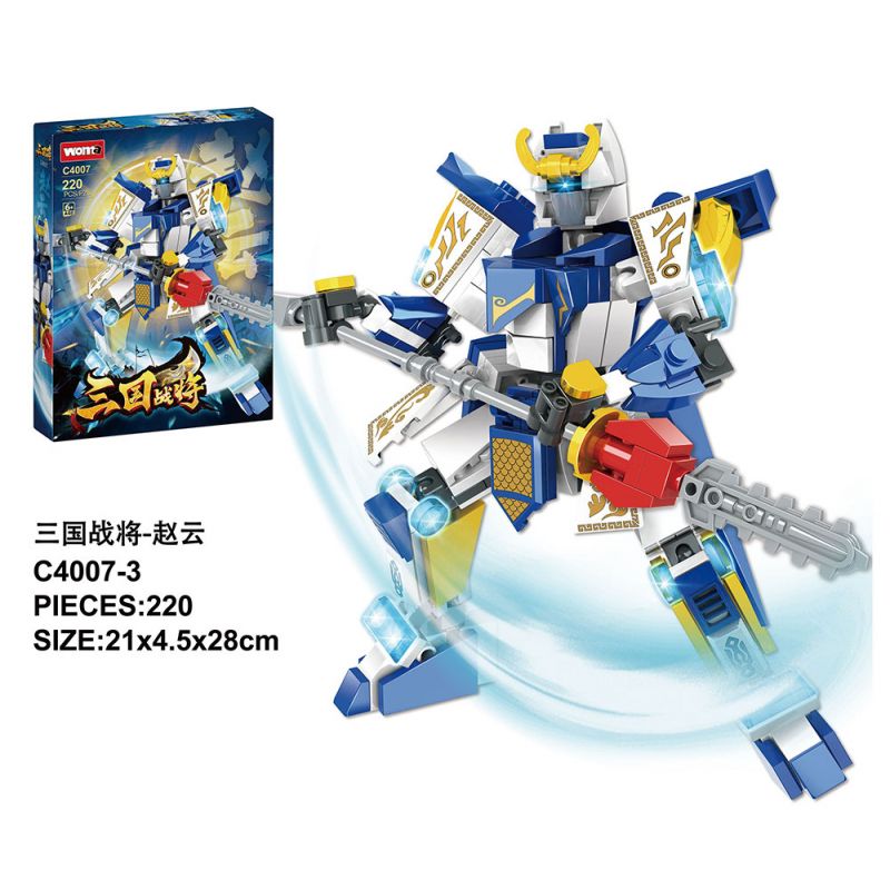 WOMA C4007 4007 BỐN GUAN YU ZHANG FEI ZHAO YUN HUANG ZHONG bộ đồ chơi xếp lắp ráp ghép mô hình 899 khối