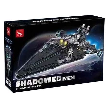 DOUBLE HEIGHT 60530 TÀU SAO DIABLO bộ đồ chơi xếp lắp ráp ghép mô hình SHADOWED WING 2628 khối
