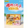 WEKKI 516415 CHERRY NHỎ BALLS NGÔI NHÀ STACK CỬA HÀNG BURGER HUAMOU bộ đồ chơi xếp lắp ráp ghép mô hình Movie & Game Phim Và Trò Chơi 216 khối