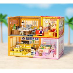 WEKKI 516417 NGÔI NHÀ JENGA THƠM NGON CỦA CHIBI MARUKO-CHAN HÀNG SUSHI bộ đồ chơi xếp lắp ráp ghép mô hình Movie & Game Phim Và Trò Chơi 206 khối